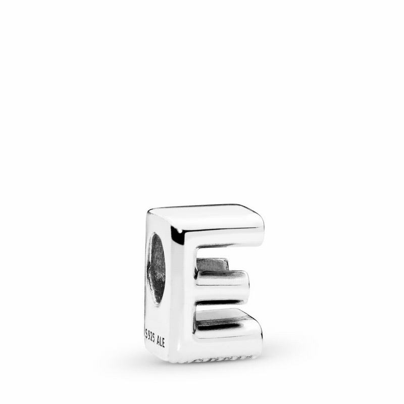 Pandora Letter E Charm NZ Sale, Sterling Silver (764025-BTW)